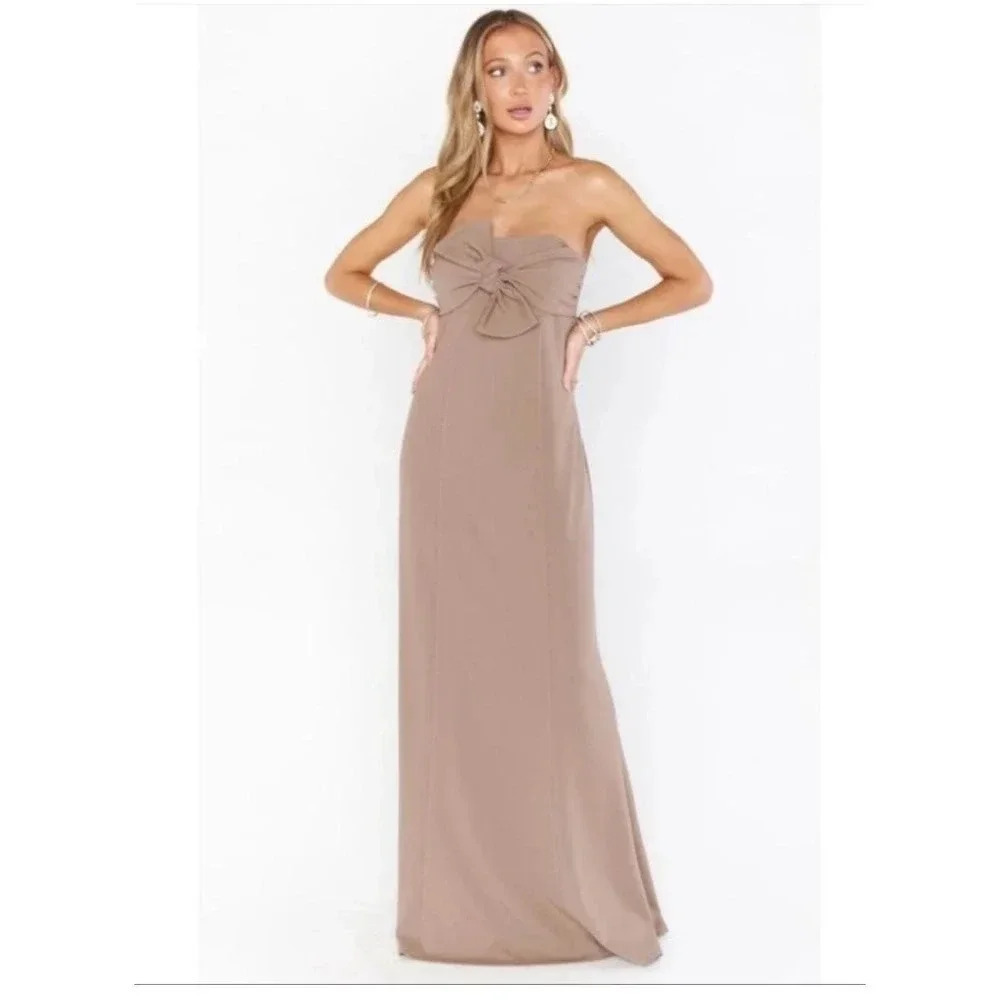 NWT Show Me Your Mumu Women's Harper Gown Dune Stretch S